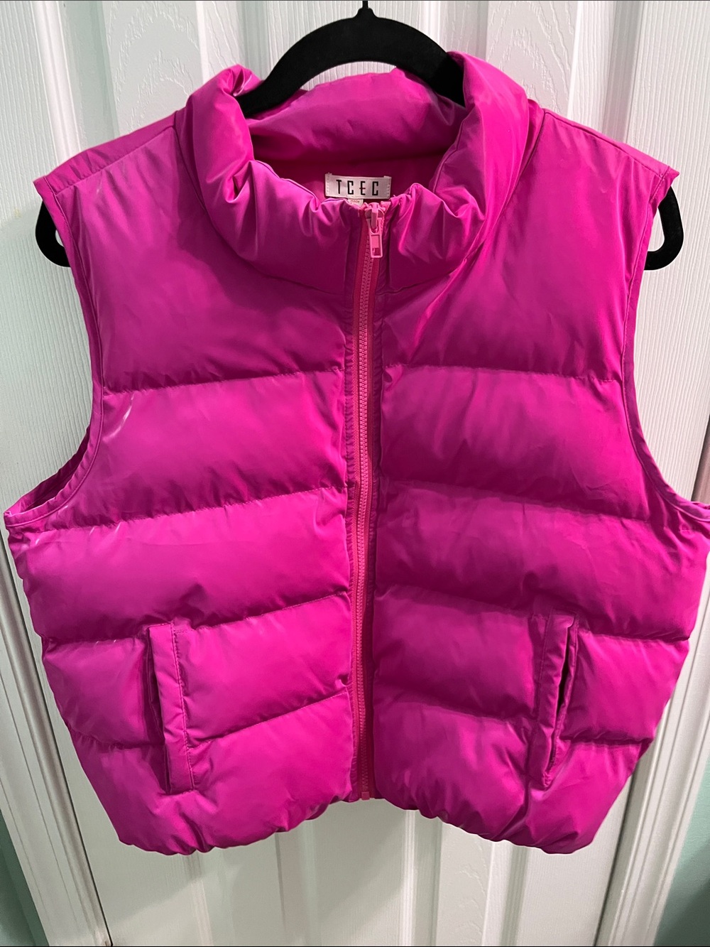 TCEC Bright Fuchsia Quilted Puffer Vest